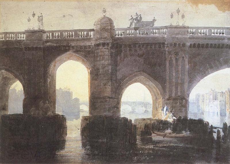 Joseph Mallord William Turner Old London bridge Germany oil painting art